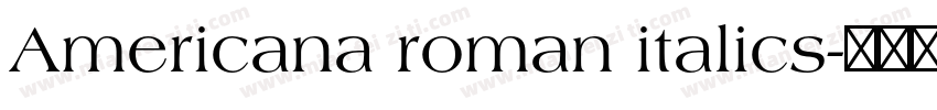 Americana roman italics字体转换